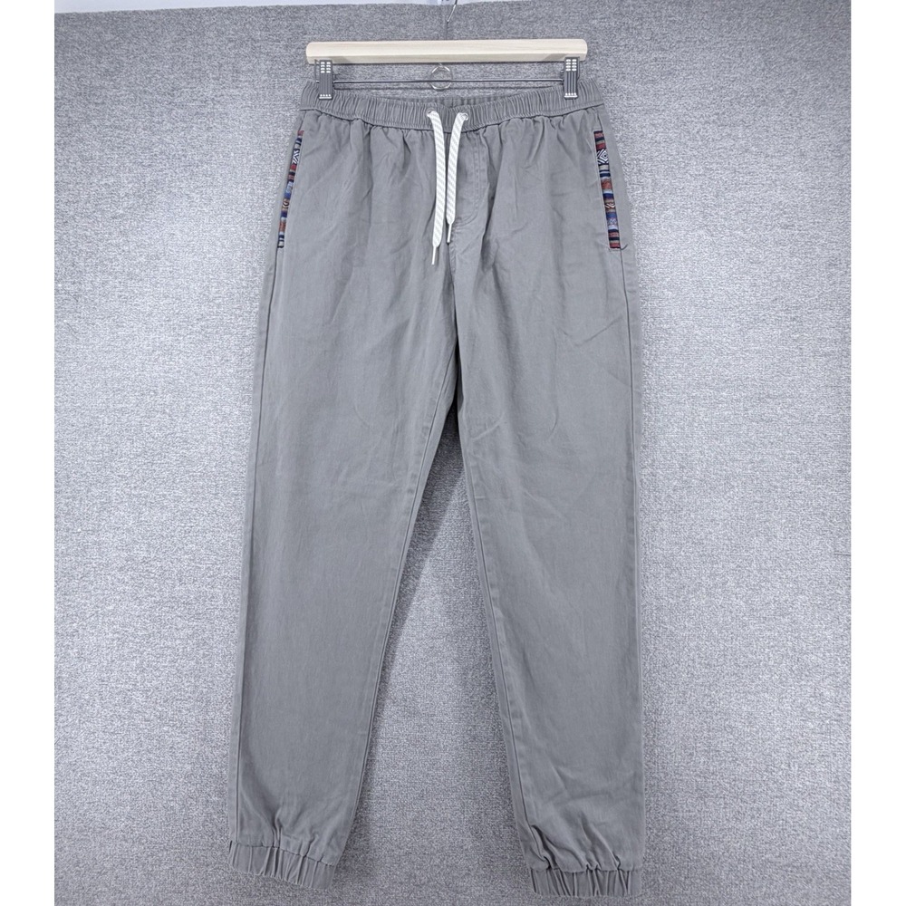 Wowie Rambler Aztec Jogger Pants Men Size Medium Gray